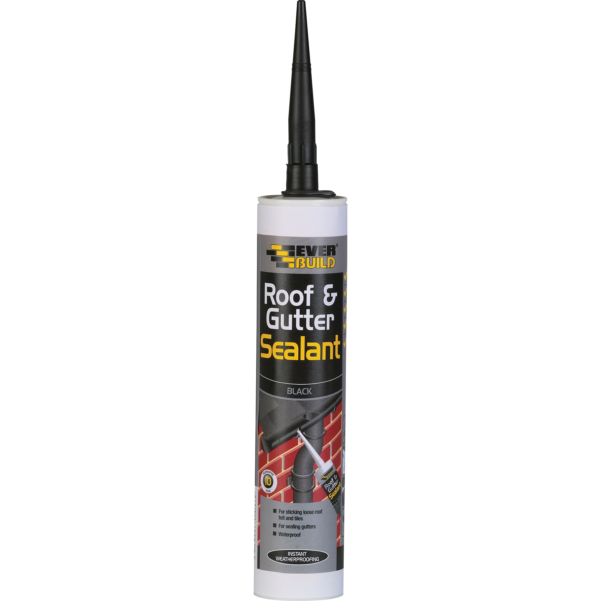 Everbuild Everflex Roof and Gutter Sealant, Black, 295 ml